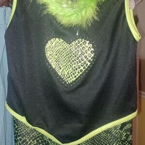 Rubie's Bratz Doll Black and Lime Green Disco Costume Sz M 8-10